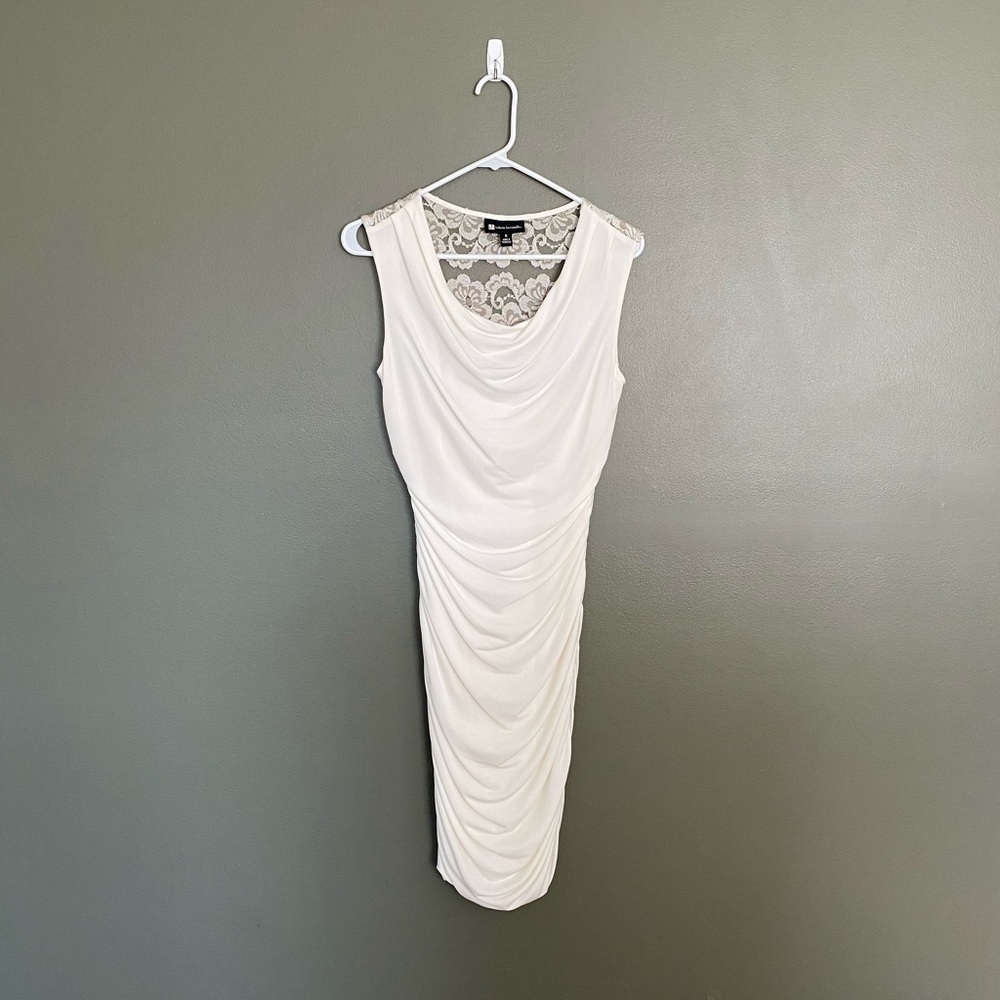 MIDI TIGHT WHITE DRESS